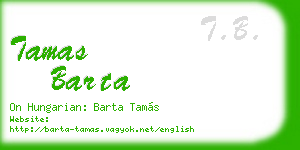 tamas barta business card